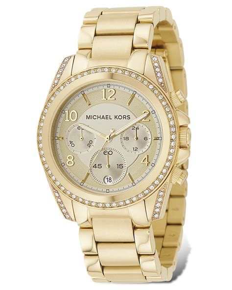 michael kors gold chronograph watch men|michael kors chronograph watch women.